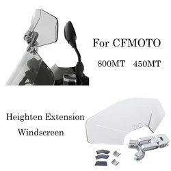Motorcycle Windshield Deflector Adjustable Universal Heighten Extension Windscreen For CFMOTO 450MT CF800MT MT800 CFMT450 800nt