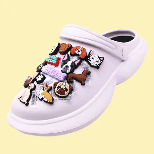 Imagen 2 del producto Hebilla de zapato Original para mascotas, accesorios bonitos de Labrador Corgi Dachshund, adornos para zapatos, Pug, Bulldog, Pin de zueco, regalos para niños, 1 Uds.