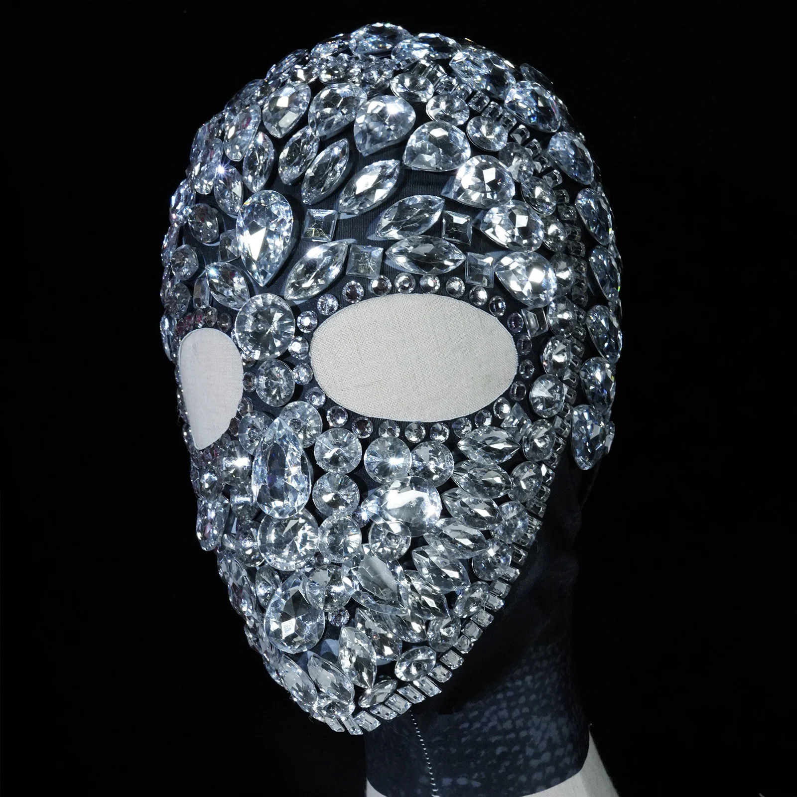 

Shiny Party Rhinestone headwear man Christmas Nightclub DJ Singer Crystal hat Decoration Stage Accessories Performance Adornmen