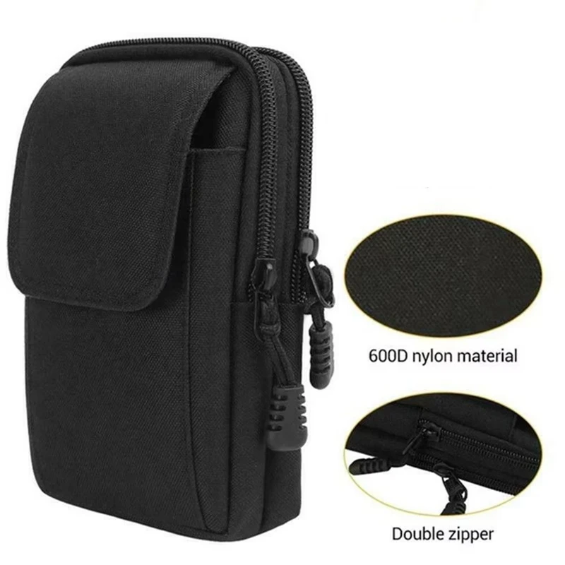 

Men's Tactical MOLLE Waist Pack - Military Belt Pouch Bag for Running/Camping, Small Outdoor Travel EDC Pouch with Soft Back