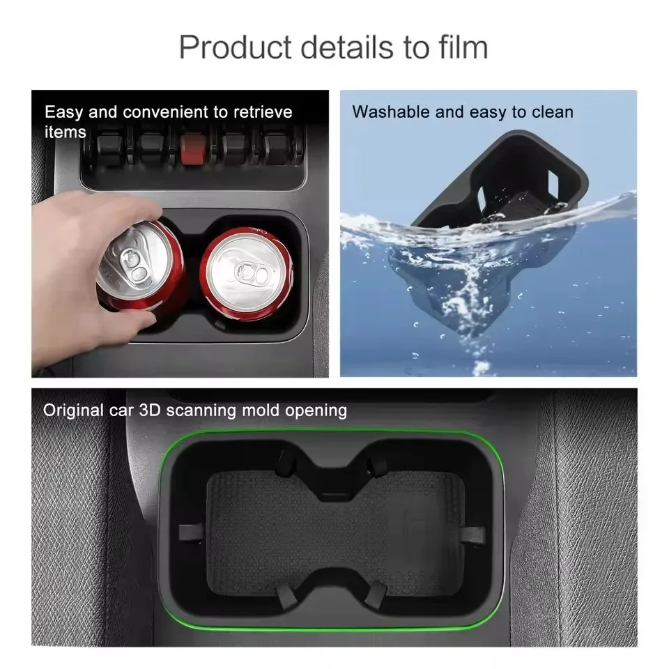 

Автомобильный держатель для чашки на центральной консоли, нескользящая силиконовая подставка для напитков, подстаканник, подставка для хранения напитков для BYD SHARK 2024 2025