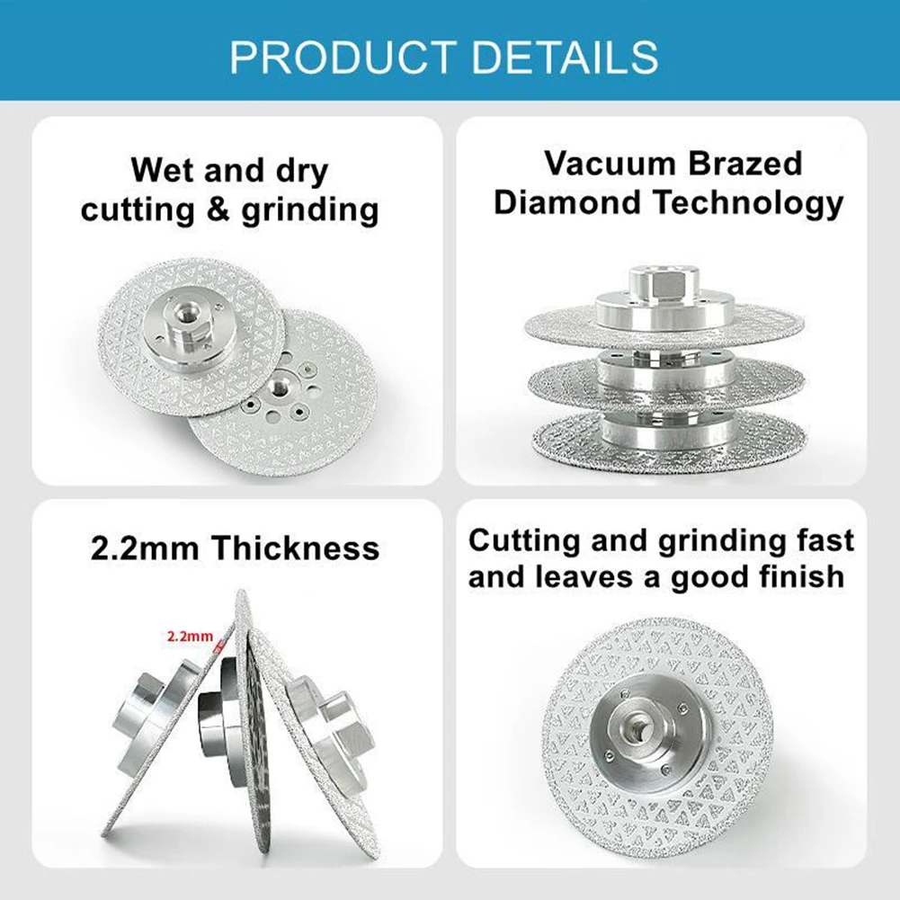 Power Tool Grinding Disc Home Diamond+Steel Cutting Disc Double Sided For Marble Granite Ceramic Grinding Disc