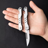 New Mini Outdoor Stainless Steel Folding Knife, Portable Express Keychain, Multifunctional Portable Kitchen Fruit Folding Knife