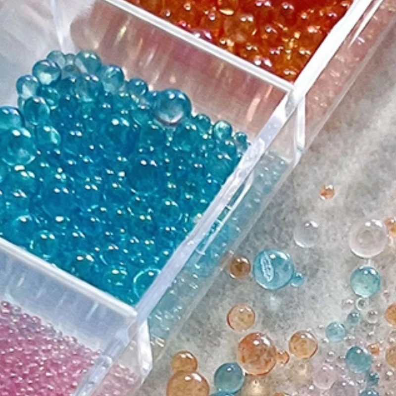 ชุดตกแต่งเล็บ 3 มิติ 12 ช่อง/กล่อง ประดับมุกหลากสี ลูกปัดหลากสี สำหรับงานตกแต่งเล็บและงานฝีมือ