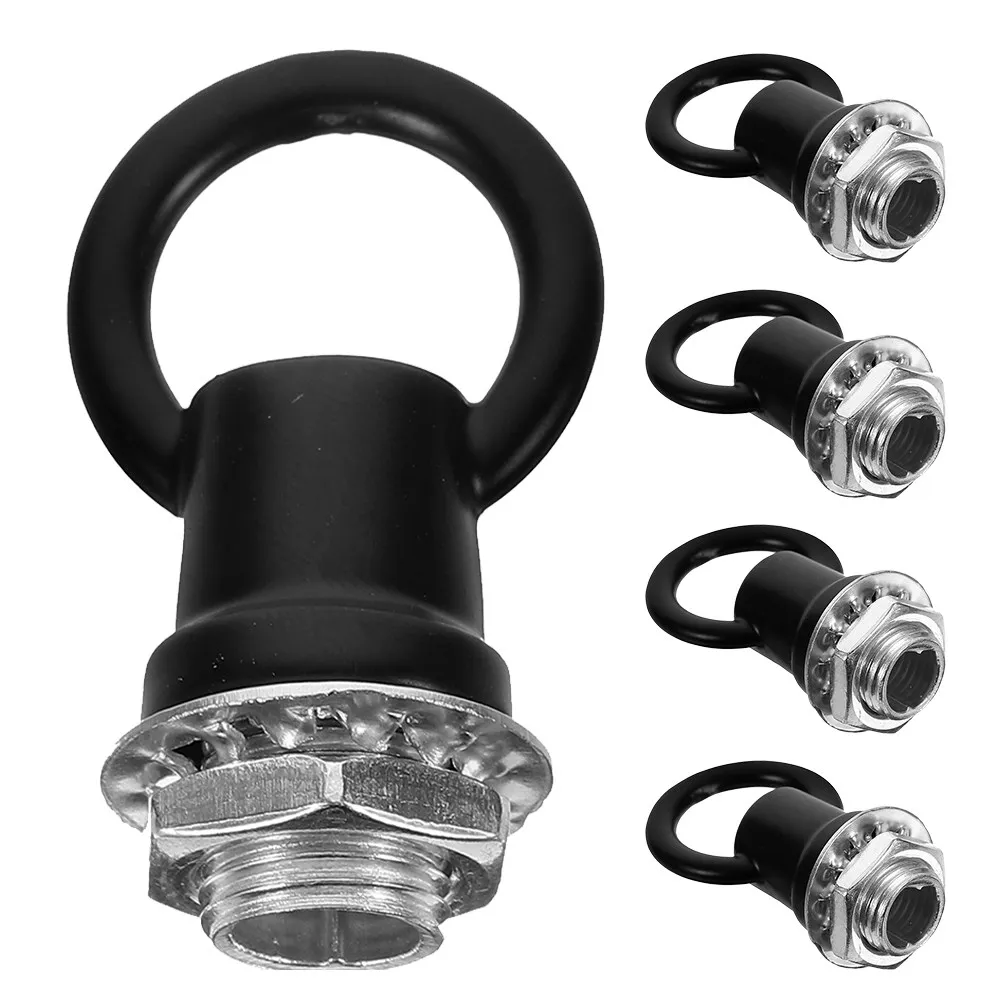 5Pcs M10 Bull Nose Threaded Hanging Hook Rings Strong Load Bearing Light Fixture Accessories for Pendant Lamps Chandeliers
