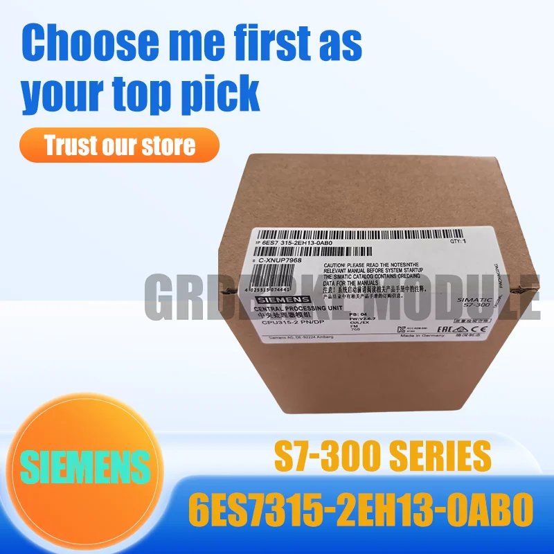 

Brand New Original SIEMENS 6ES7315-2EH13-0AB0 6ES7 315-2EH13-0AB0 S7-300 PLC Controller Module