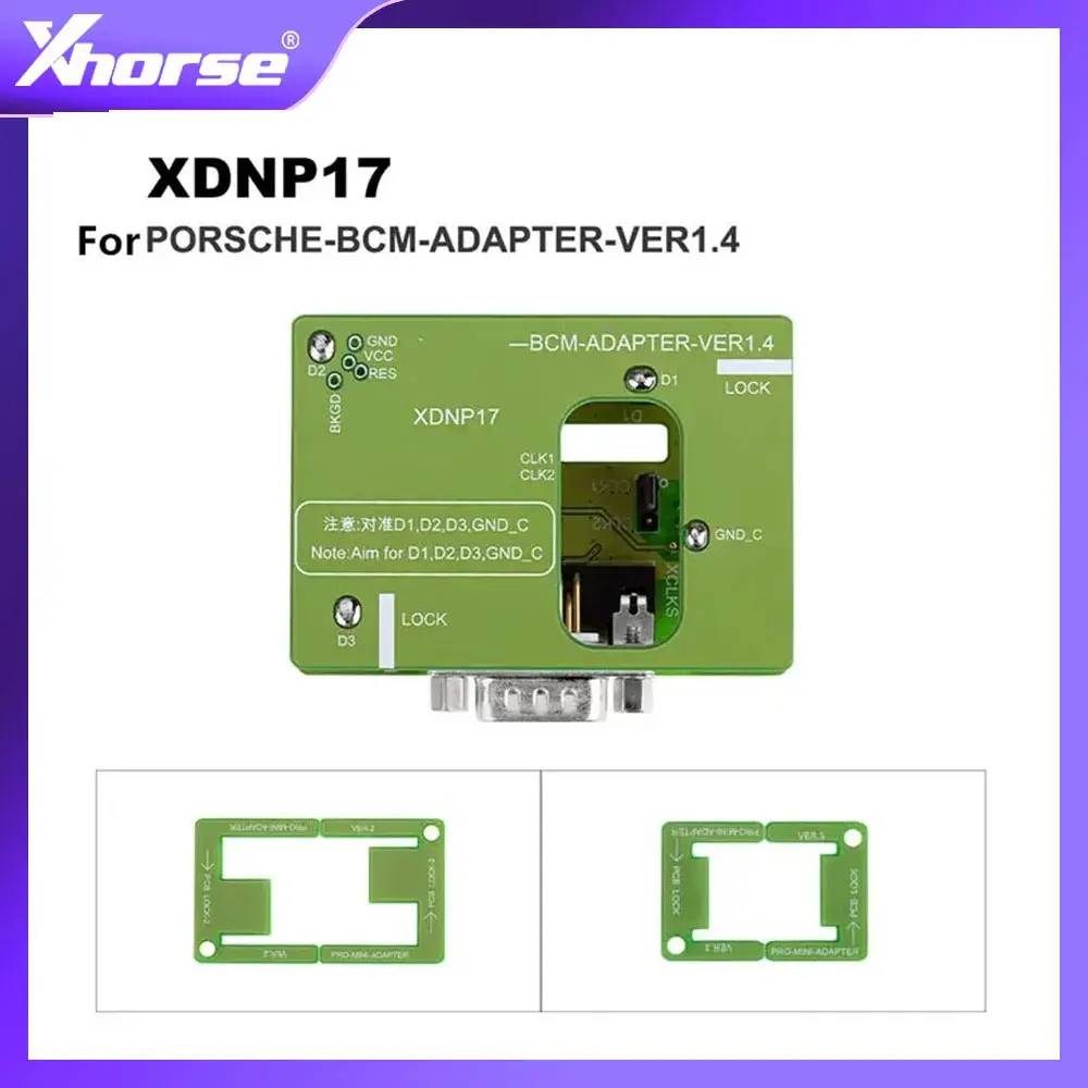 

Xhorse XDNP17CH Solder Free Adapter for Porsche BCM works with Mini Prog Key Tool Plus