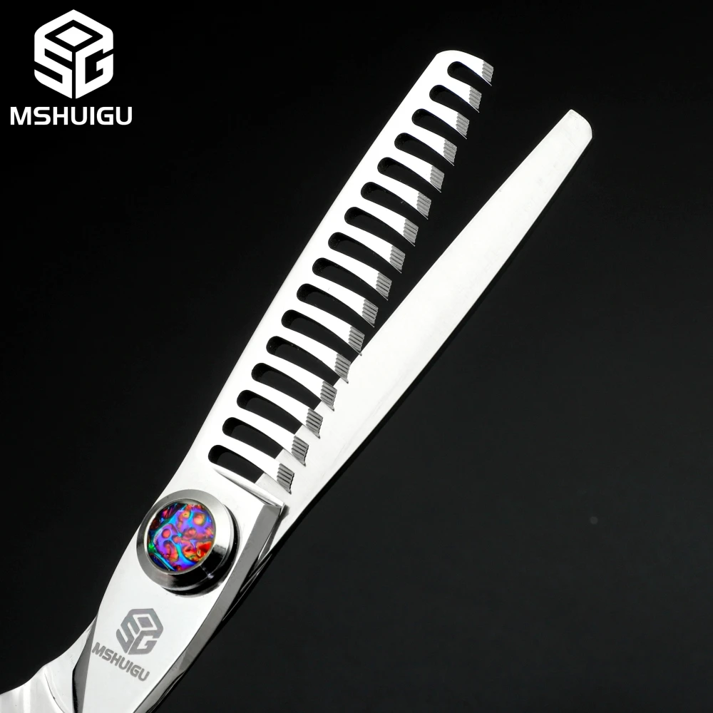 MSHUIGU Professionelle Friseurschere, 15,2 cm, multifunktionale Haarausdünnungsschere, japanischer VG10-Stahl, Salon-Haarwerkzeuge – Detail 31