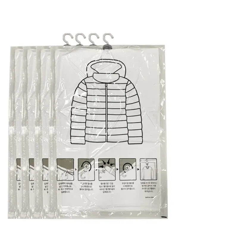 Vacuum Hanging Bag Hook Vacuum Compression Bag Down Jacket Clothing Storage Bag Edge Pull Dust Bag