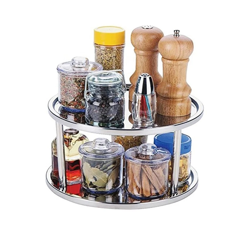 ABSF Turntable Cupboard Organizer, Lazy Susan,Multi-Functional Spice Rack Rotating Spice Rack For Kitchen Storage