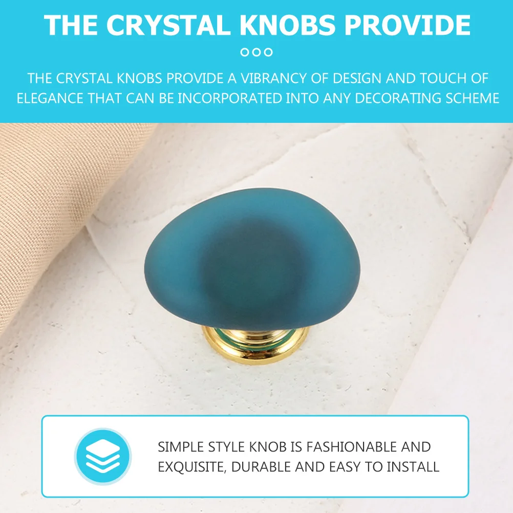 

3Pcs Zinc Alloy Crystal Knobs Drawer Handles Furniture Hardware Durable Corrosion Resistant Home Decor Parts Bathroom Cabinet