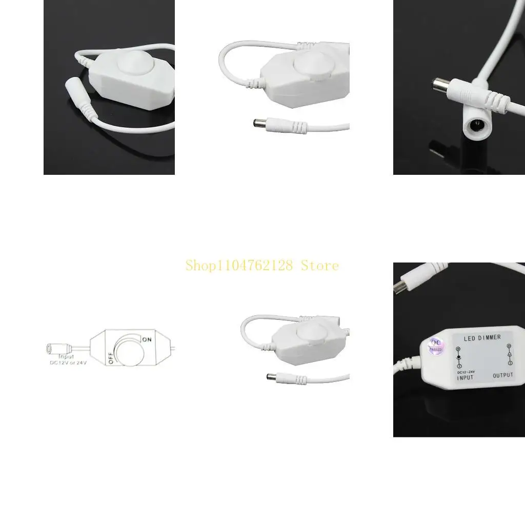 

New 12V Manual Dimmer Brightness To for DC Adapters For LED Single Color Light S best sale