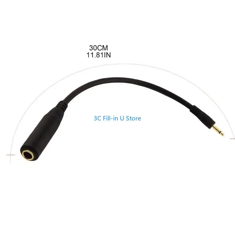 Kabel Ekstensi G8TA 6.35mm betina ke 3.5mm pria mono/stereo adaptor adaptor 1/4 "betina hingga 1/8" saluran kabel