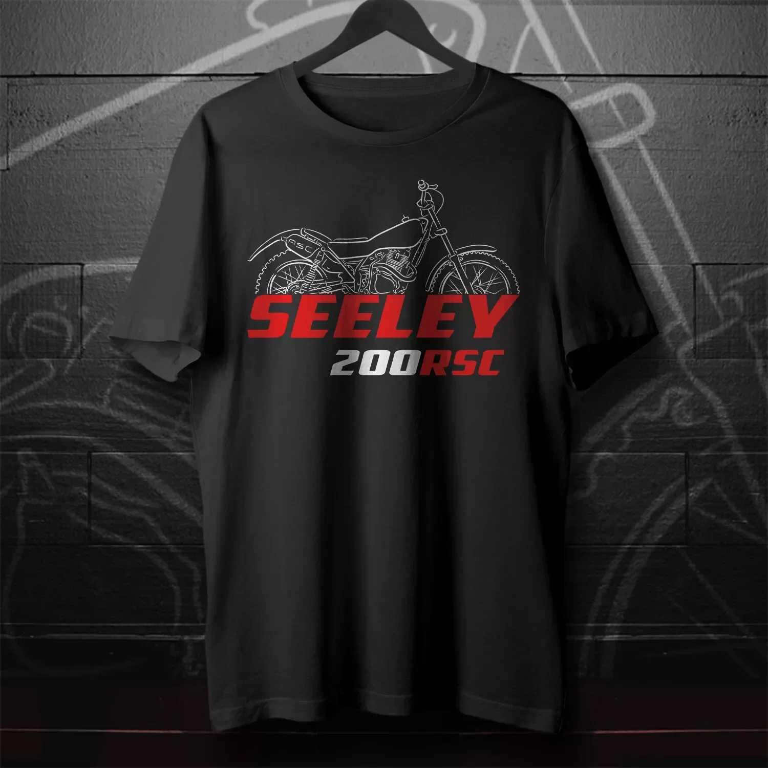 

Seeley 200RSC Motorcycle T shirt Graphic Casual Summer Short Sleeves 100% Cotton Cool Tee