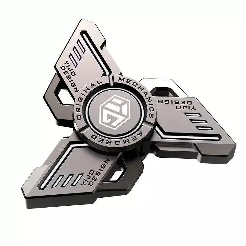 YIJOO Dark Knight Luminous Fingertip Kreisel EDC Sensory Toys Metal Mute Fidget Spinner Noctilucent Fidget Toys