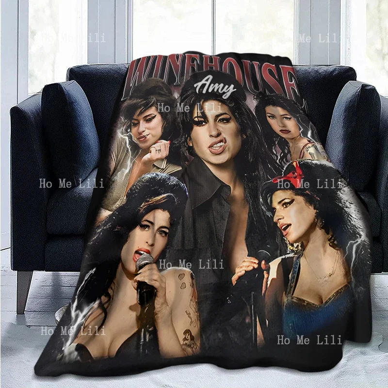 

Эстетическое нечеткая фланелевая одеяло Amy Winehouse Tribute, подходящее для всех сезонов