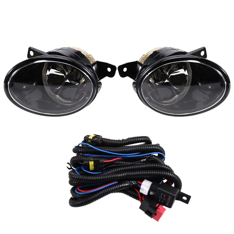 

Durable-For VW Transporter Multivan Caravelle T5 T6 2010- 2015 Compatible 2Pcs Front Bumper Fog Light Lamp With Wire