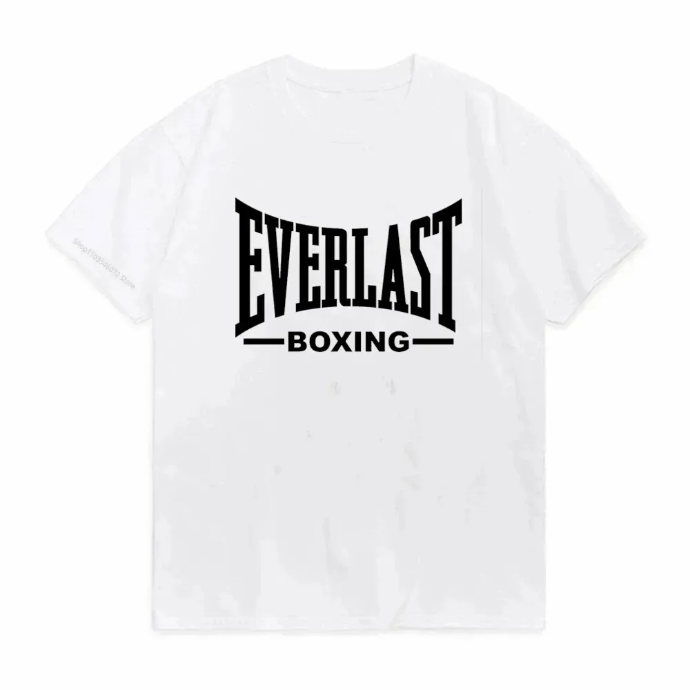 EVERLAST BOXING Men Women Cotton Tshirt Oversized Summer Short Sleeve T Shirt Brand Print T-shirt Tee Trend Streetwear Clothes