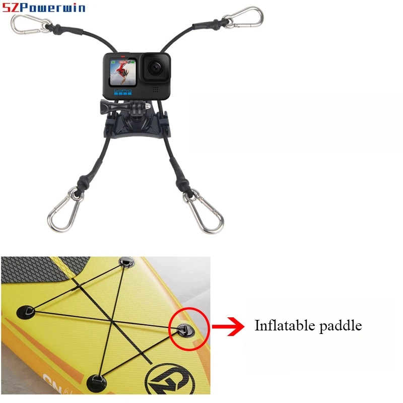 Powerwin Kite ผู้ถือฐานเชือกสําหรับ GoPro/DJI ขาตั้ง Kayak รั้วเทนนิส Paddle Board กีฬากล้องอุปกรณ์เสริม