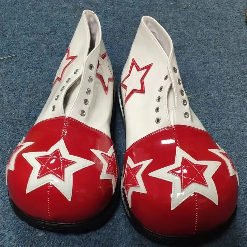 34cm Circus Clown Shoes For Adults Halloween Joker Cosplay Big Toe Shoes Funny Masquerade Party Favors Festival Accessories