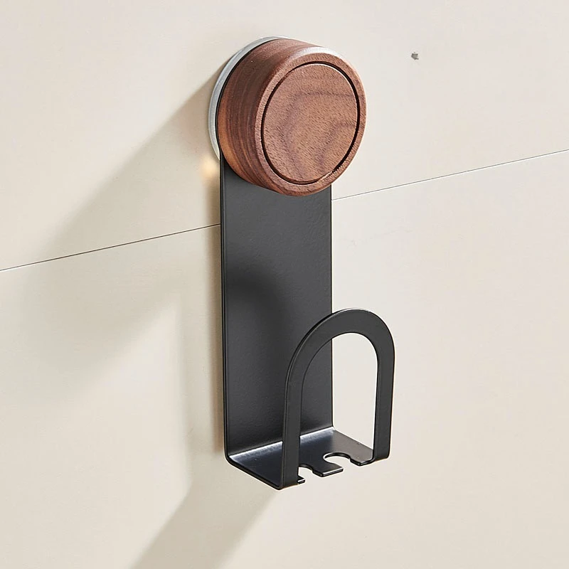 

Toothbrush Holders 1pcs Walnut Suction Cup Electric Bathroom Mouthwashstorage Non Perforated Stainless Steel WaInut coIor