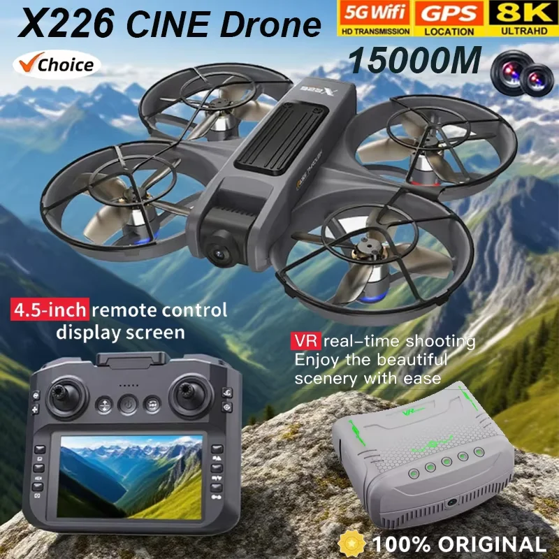 

2025 New X226 8K HD Drone with 5G 2.4G GPS Dual Camera Aerial Photography Quadcopter Remote Control RC Toys for Kids And Adults