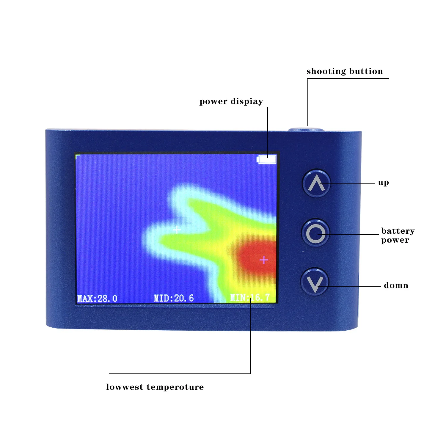 New, infrared thermal imager, handheld thermal imager, infrared imager visual thermometer, can take pictures