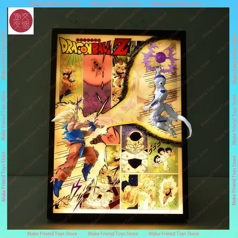 

Dragon Ball Z Goku Vs Frieza 3d Wall Light Goku & Frieza Kamehameha 3d Led Lamp Collectible Anime Decor Birthday Gift For Boy