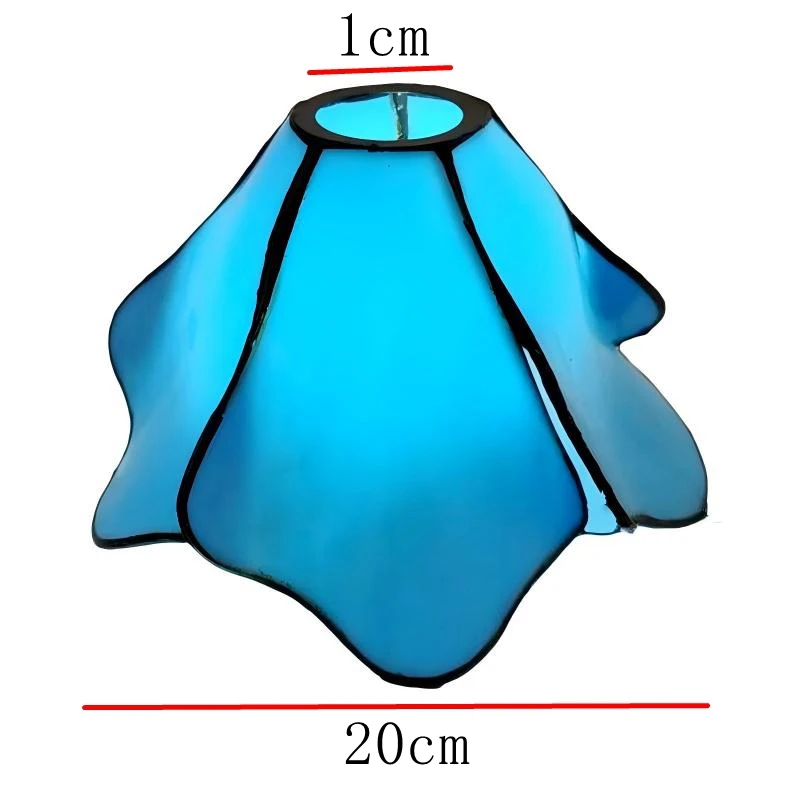 Blue Simplified Europe style 20cm/8 inch tained glass lampshade suitable for pendant lamps and desk lamps