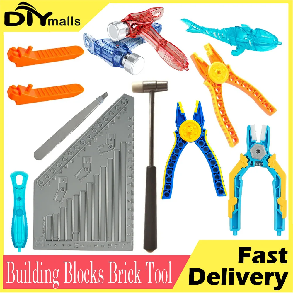 Building Blocks Brick Tool Kit Separator Tools Compatible with legoeds Technical Parts Multi-functional Hammer Pliers Tweezers
