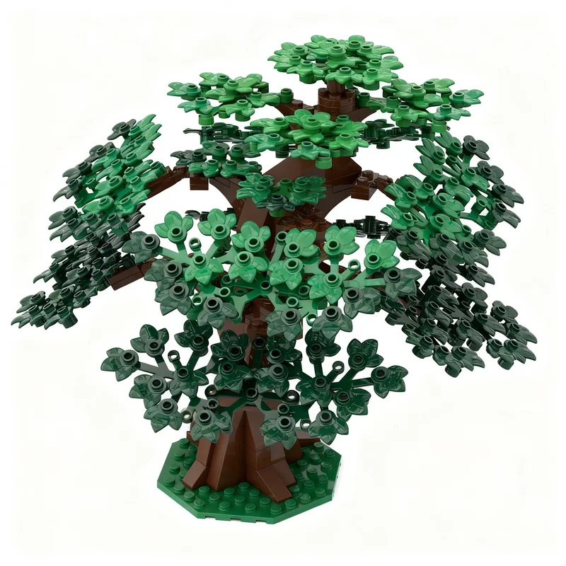 348pcs MOC Modular Buildings Tilted Tree Model Building Blocks Christmas Gift Toy Collection Idea Education Craft Brick DIY