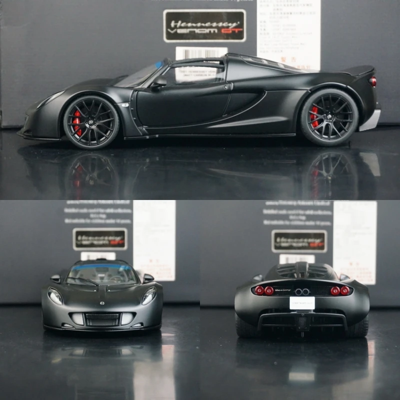 Autoart 1:18 Venom GT Black Simulation Limited Edition All Open Alloy Metal Static Car Model Toy Gift