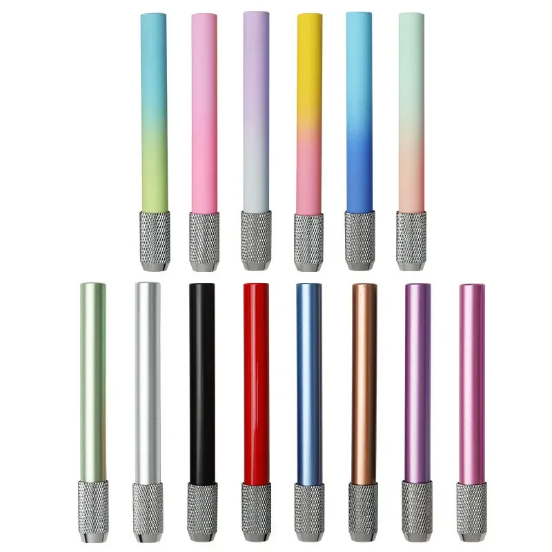 6/8Pc New Writing Metal Color Rod Adjustable Dual Head /Single Head Pencil Extender Holder Sketch School Painting Art Write Tool