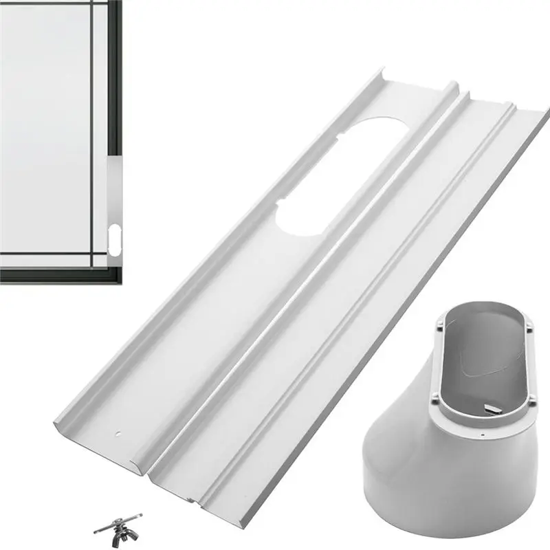 AS94-Exhaust Hose Adapter Kit For Portable Air Conditioner,Adjustable Window Sealing Plate Window Slide Kit,Air Vent Kit