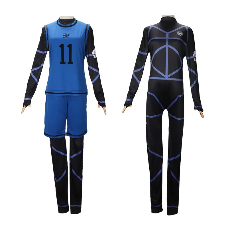 

Anime Football Training Kit - Navy Striped Jersey & Shorts | Numbered Embroidery Breathable Fabric