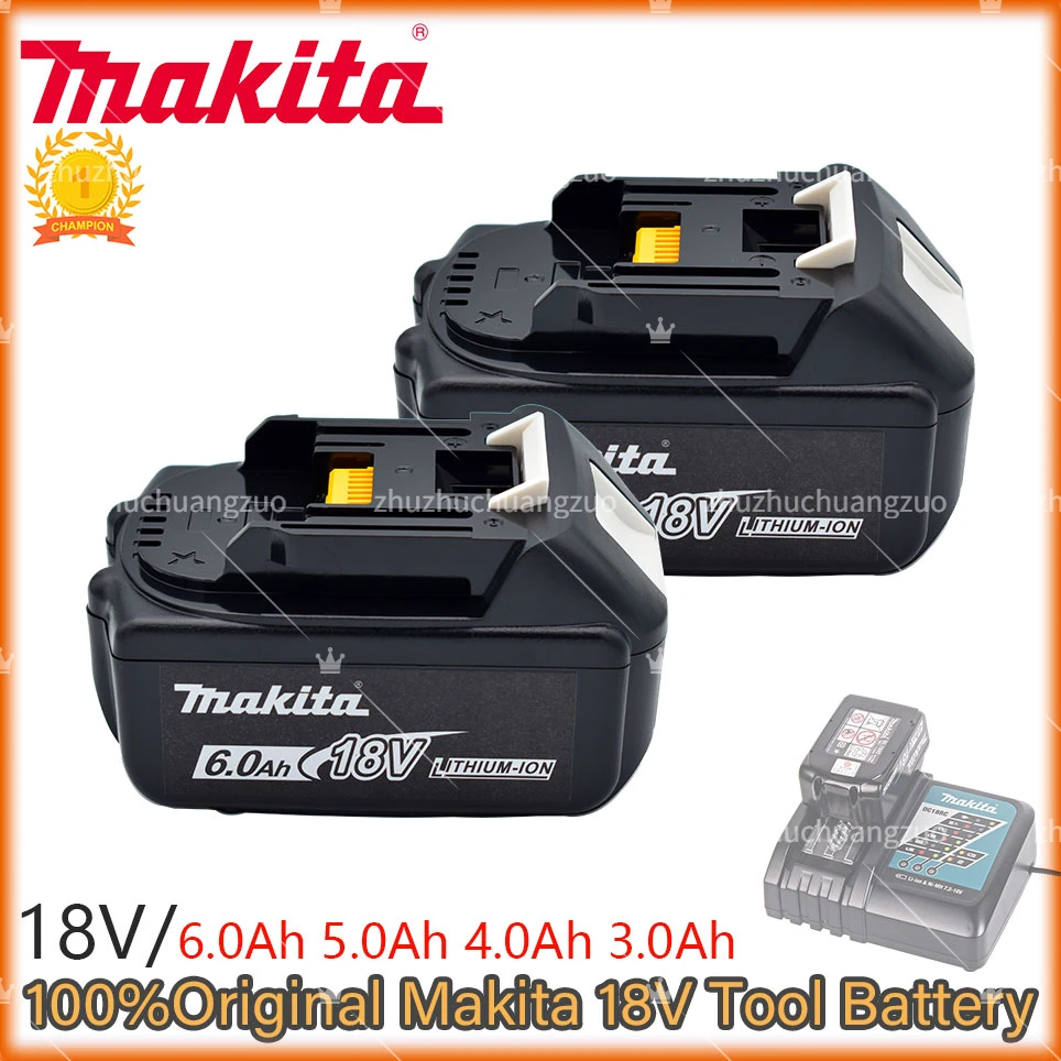 

Оригинальный аккумулятор Makita, 18 в, 6000 Ач, Ач, со встроенной литий-ионной сменной батареей LXT, BL1860B, BL1850, Makita, аккумулятор для электроинструмента