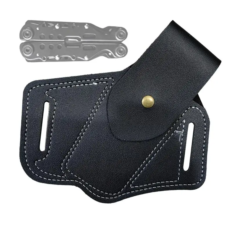 Multitool Sheath For Belt Retro Multitool Case Belt Pouches For Men Slanted Sheath Leather Holster Outdoor Accessories