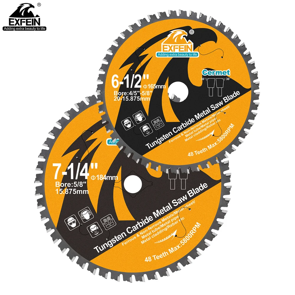 EXFEIN 金属丸鋸切断ディスク セラミック超硬鉄鋸刃 金属板 金属パイプ 配管 鉄筋用鋸