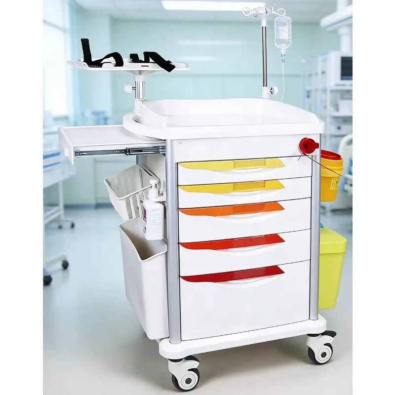 

EmergencyCart/Trolley Efficient Storage Modern Plastic Hospital Emergency Crash Cart Trolley Premium Emergency Trolley