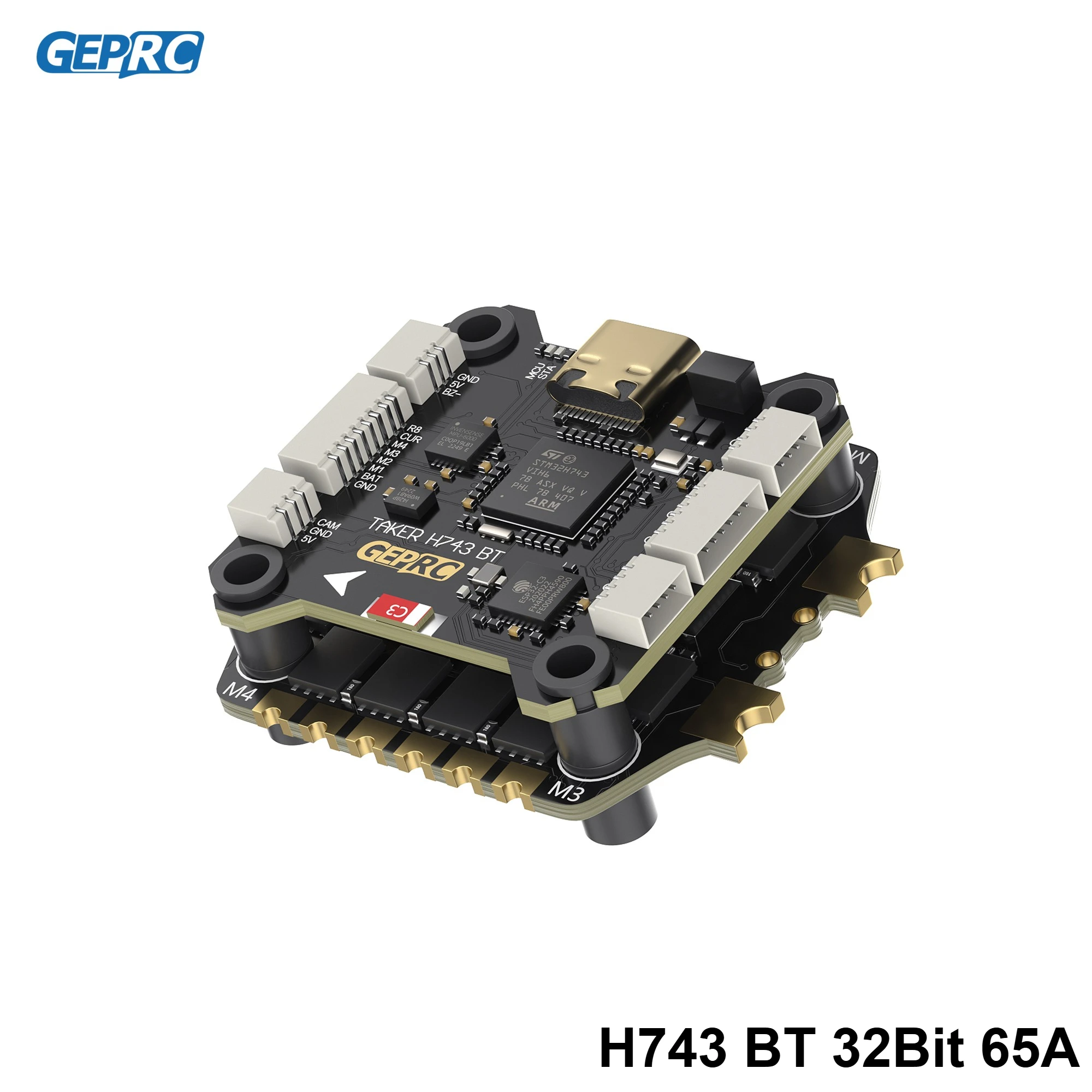 

GEPRC TAKER H743 BT 32Bit 65A Stack 32Bit 65A 4IN1 ESC Dual Gyro Data Analyze Record Flight Barometer Racing FPV Drone MOZ7 V2