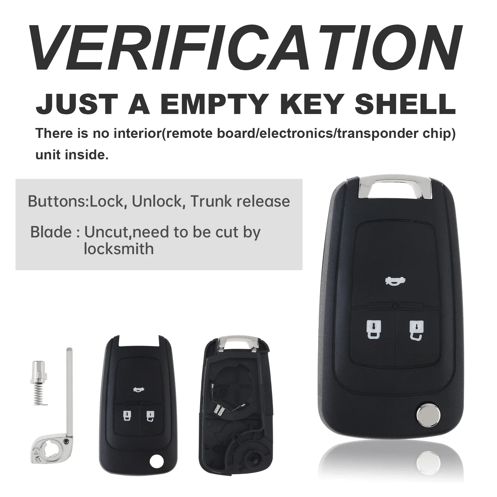 2/3 أزرار مفتاح السيارة فوب شل صالح لأوبل/زافيرا/فوكسهول أسترا إنسيجنيا فيكترا كورسا