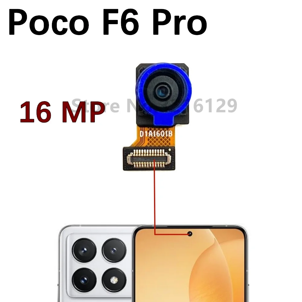 Rear Front Camera For Xiaomi Mi Poco F6 Pro F6pro Backside Facing Frontal Selfie Back Camera Module Replacement Parts