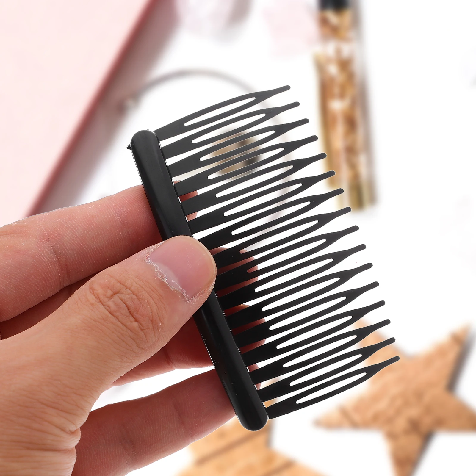 

2pcs Plastic 8*5Cm Black Women Clip Pin For Weddings Proms Plastic Hair Comb Parties Accessories Fit All Hair Types