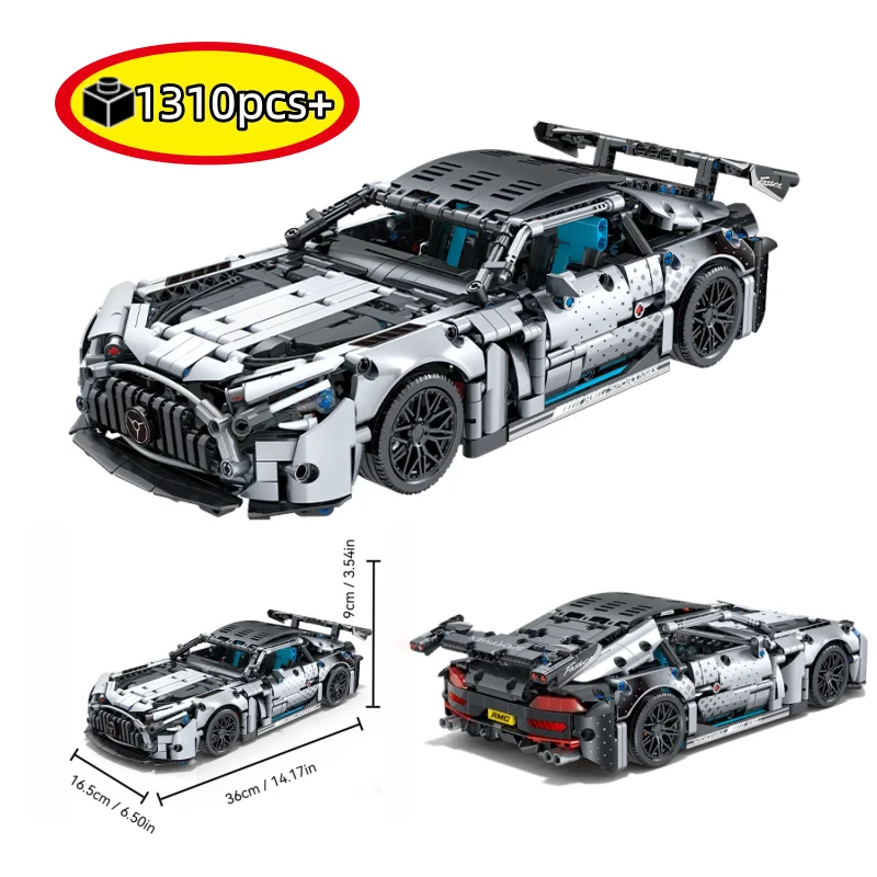 

Технический спортивный автомобиль 1:14, конструктор, креативная модель гоночного автомобиля, подарок на день рождения, украшение для рабочего стола, подарок для детей, 1160 деталей
