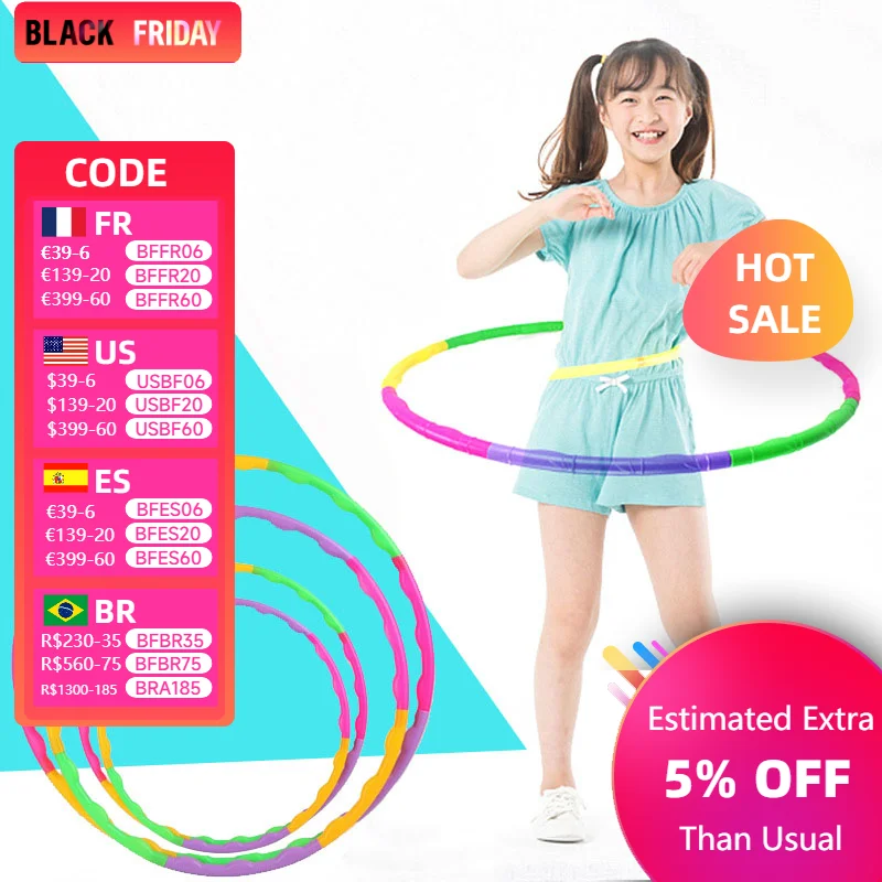 45cm/59cm children's Toy circle dance circle props detachable toys children's fitness circle game circle gymnastics circle