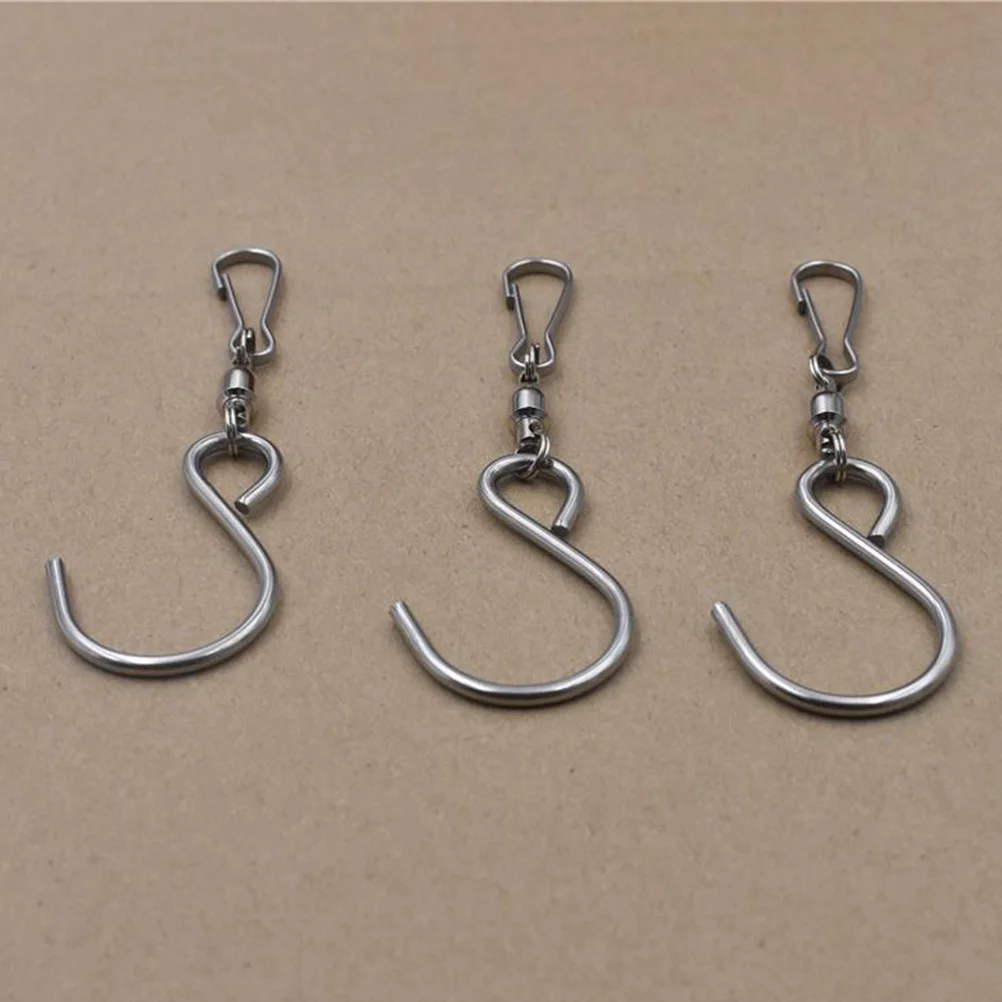 8 Pcs Crystal Hook Outdoor Hooks for Hanging Plants Baskets Wind Spinners Stainless Steel