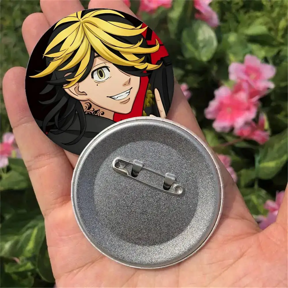 1pc Hanemiya Kazutora Anime Figure Badges 25 32 44 75 Mm Round Cosplay Pin Bag Decor Fans Collect Friends Gifts Brooch Souvenir