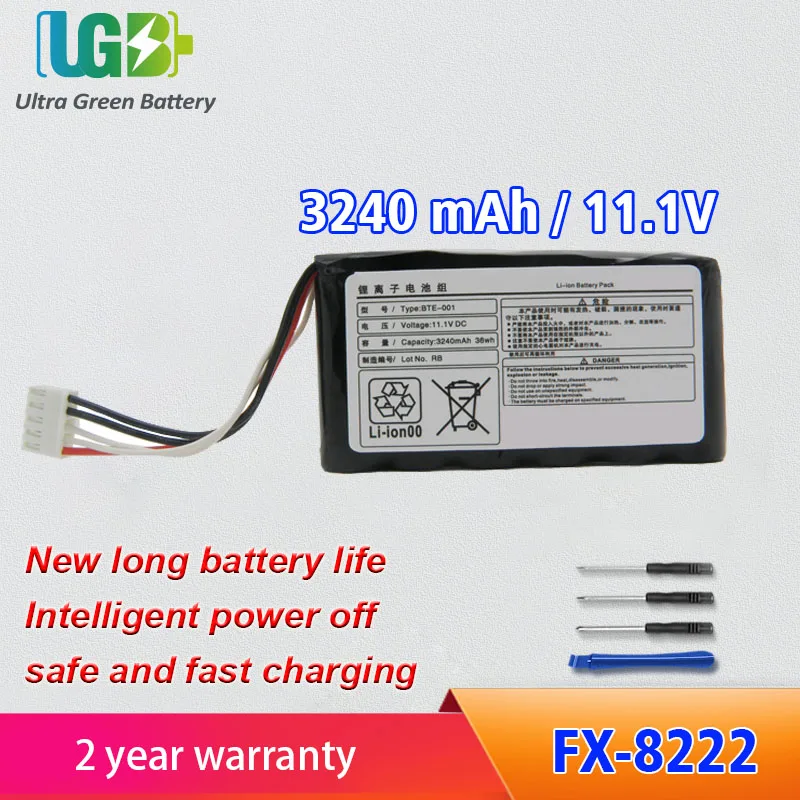 UGB New FX-8222 BTE-001 Battery For FX-8222 FX-8322R FCP-8321 FCP-8453 FX-2111 FCP-2155 8-HRAAFD EKG Medical Battery