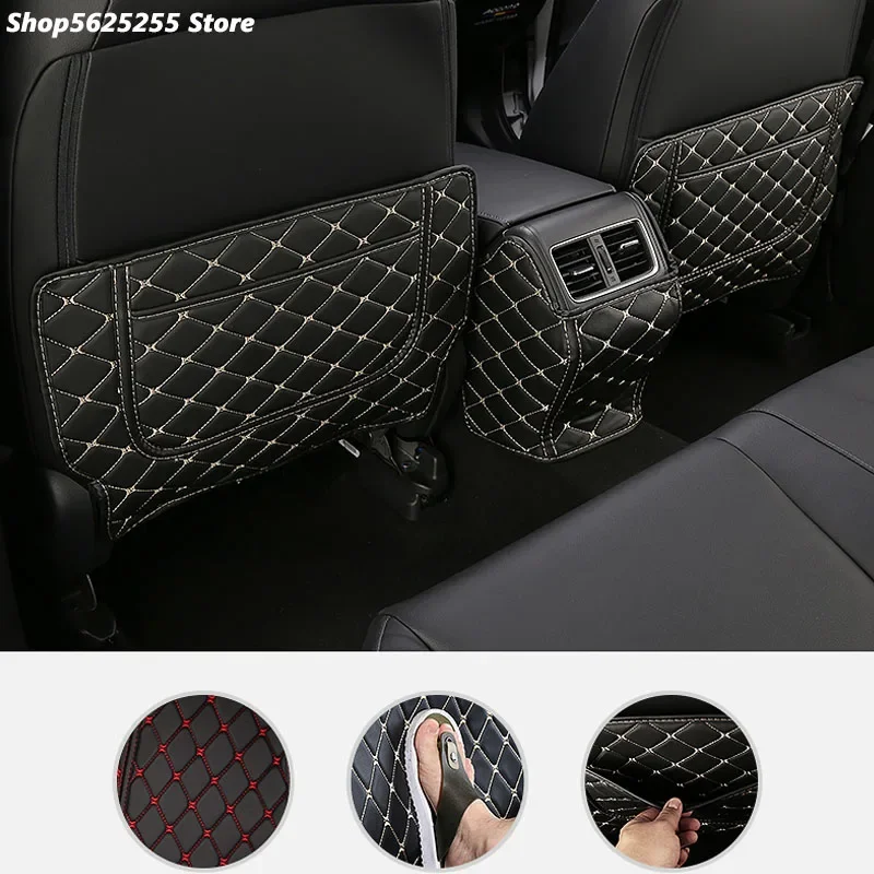 

Car Rear Seat Anti-Kick Pad Rear Seats Cover Back Armrest Protection Mat For Honda Accord 10th 2018 2019 2020 2021 Accessories