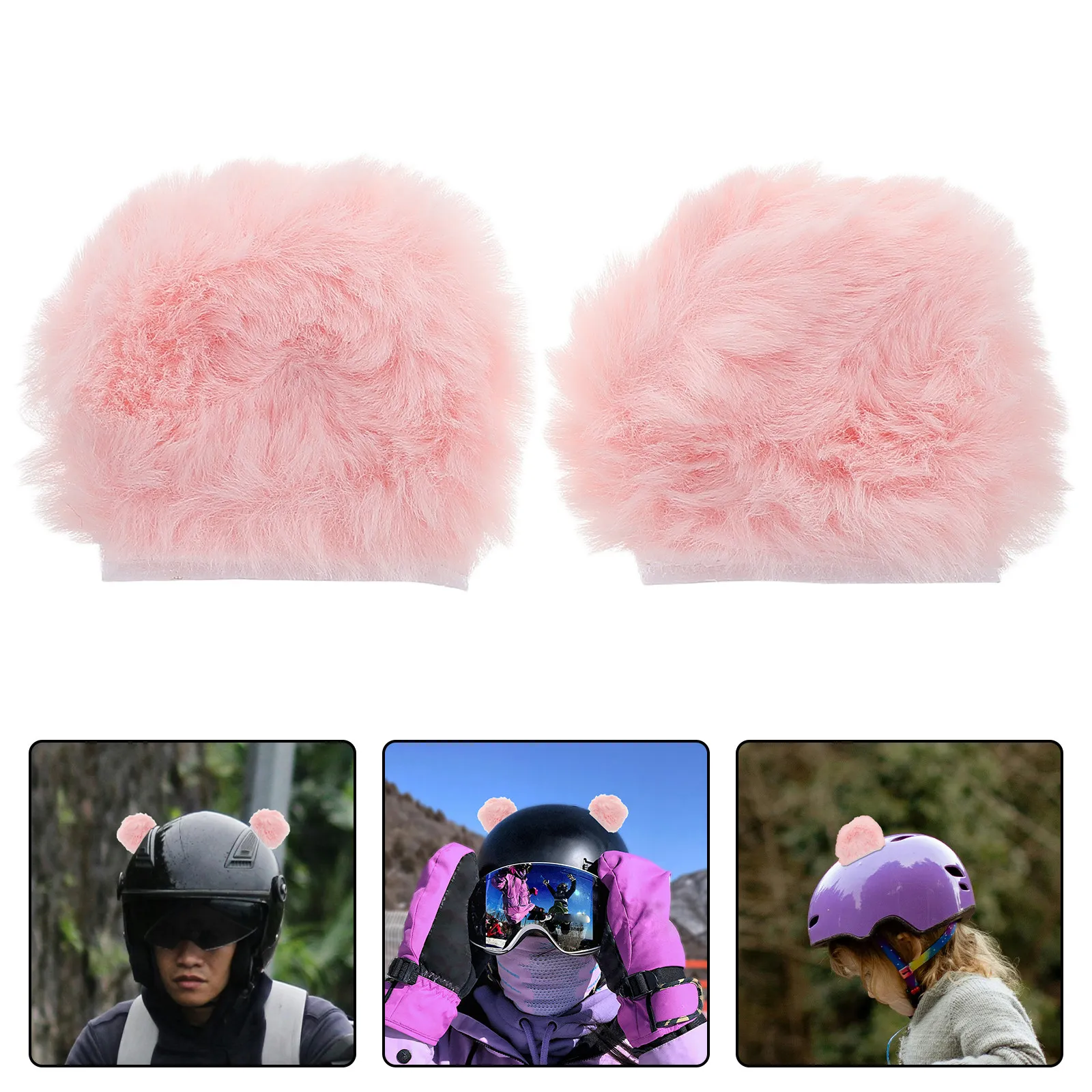 1Pair Bear Ear Decoration Detachable Cute Ornament Motorcycle Scooter Accessories Animal Ear Topper for Women